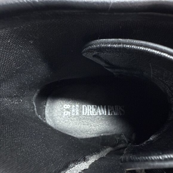 Dream Pairs Womens Black Leather Lace Up Combat Ankle Boots Size 8.5 - Picture 7 of 14